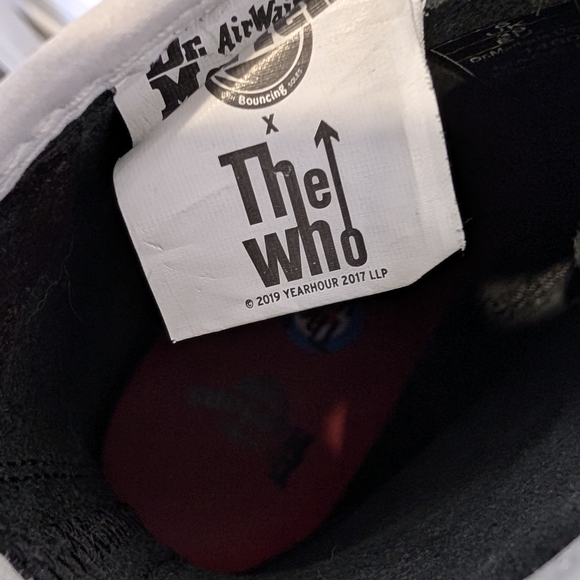 Dr. Martens Black Boots with Blue and White Accents - Picture 9 of 11